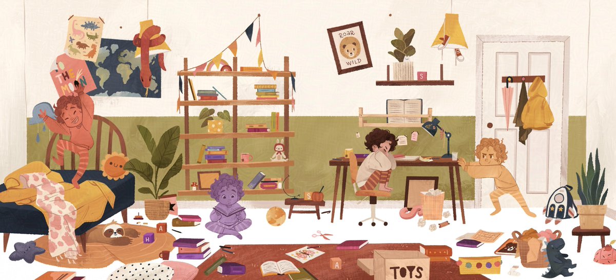 odnatamyara's tweet image. KidLit art without AI 🐅✨