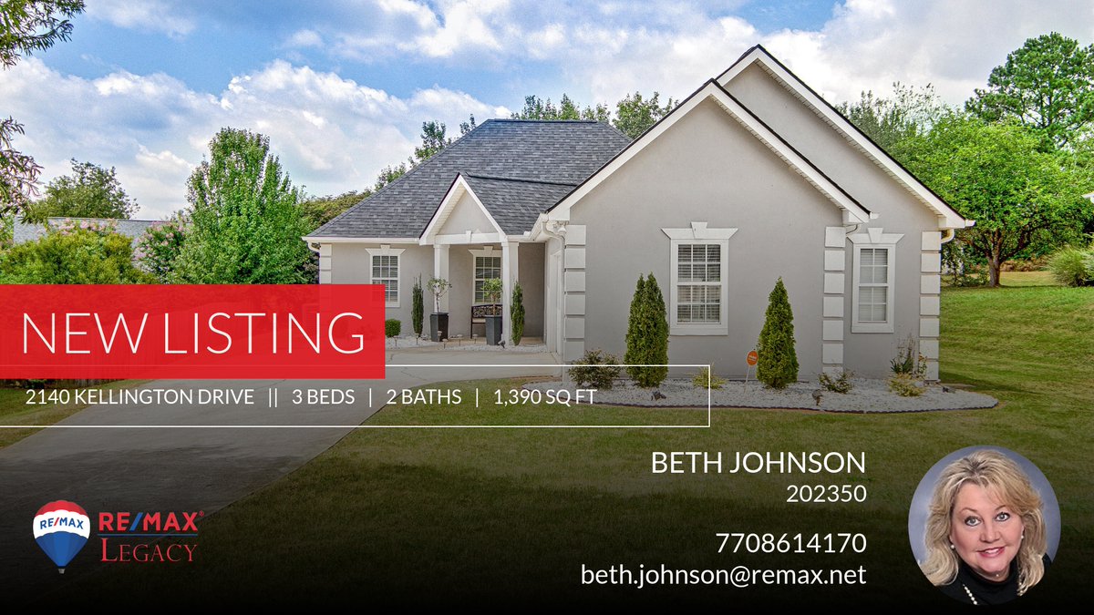 bjohnsonremax's tweet photo. 📍 New Listing 📍 Take a look at this fantastic new property that just hit the market located at 2140 Kellington Drive in Mcdonough. Reach out here or at 7708614170 for more information

RE/MAX Legacy
Peachtree City, GA https://t.co/wnzrhSipvp https://t.co/MkwomnwsIb