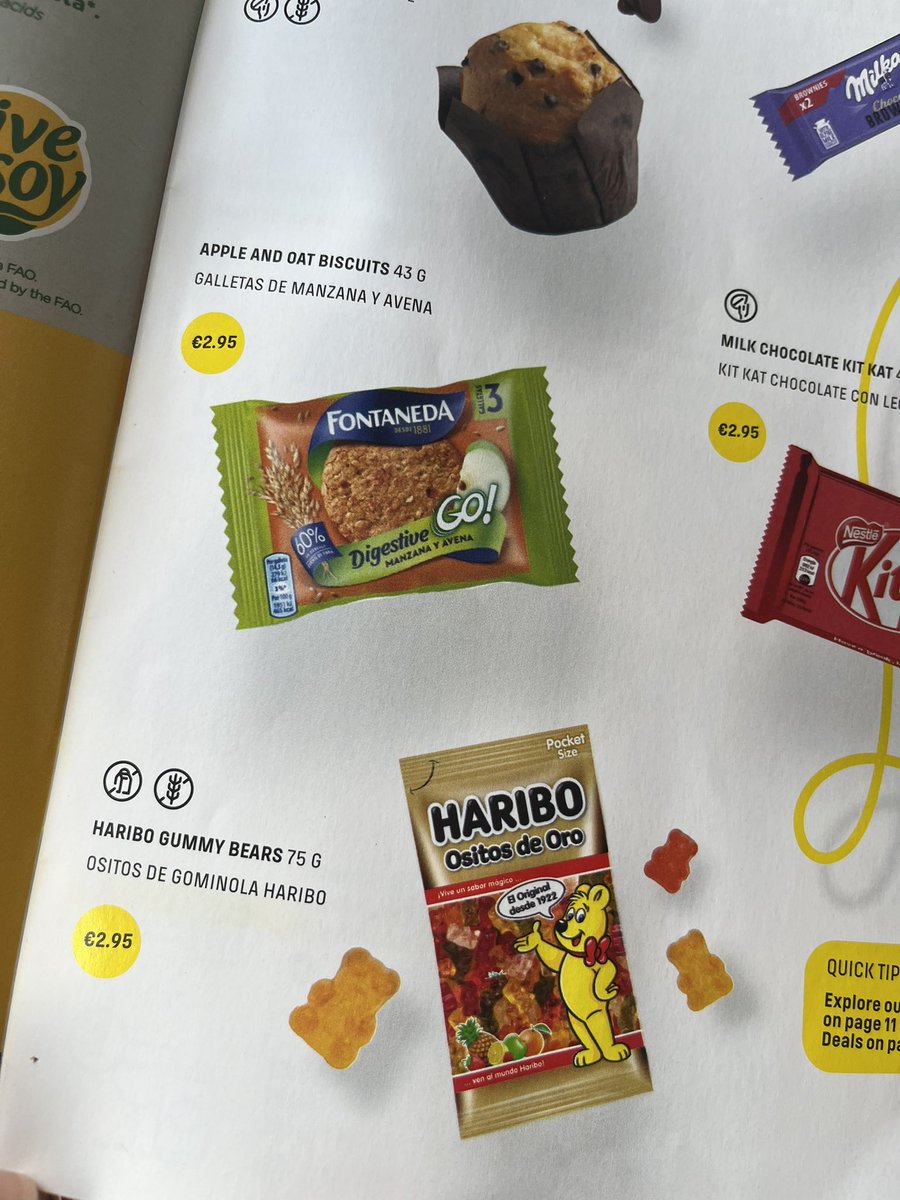 lau_iv's tweet photo. @vueling al catàleg de menjar de l’avió teniu etiquetat com a sense gluten els ossets de goma i Starmix de Haribo i a la seva web indica que poden contenir traces de blat…@celiacscat https://t.co/oNcDJ5dTLv