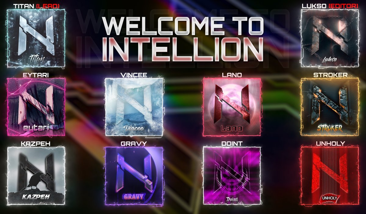 With Teamtage 20 being released, we would like to welcome a LOT of members to our roster.

-<a href="/titanvii_/">Titan</a>  (Overall Lead!)
-<a href="/eytari/">Eytari</a> 
-<a href="/zLukso/">lukso</a>  (you will also see edits from him!)
-<a href="/kazpeh/">exile kazpeh</a> 
-<a href="/oVincee1/">aiR Vincenzo</a> 
-<a href="/xThatsGravy/">Intellion Gravy</a> 
-<a href="/ItsLano/">Lano</a> 
-<a href="/IDLDolan/">Stroker</a> 
-<a href="/xDoint/">Doint🥑</a> 
-<a href="/UnhxlySin/">Unhxly.sin</a>