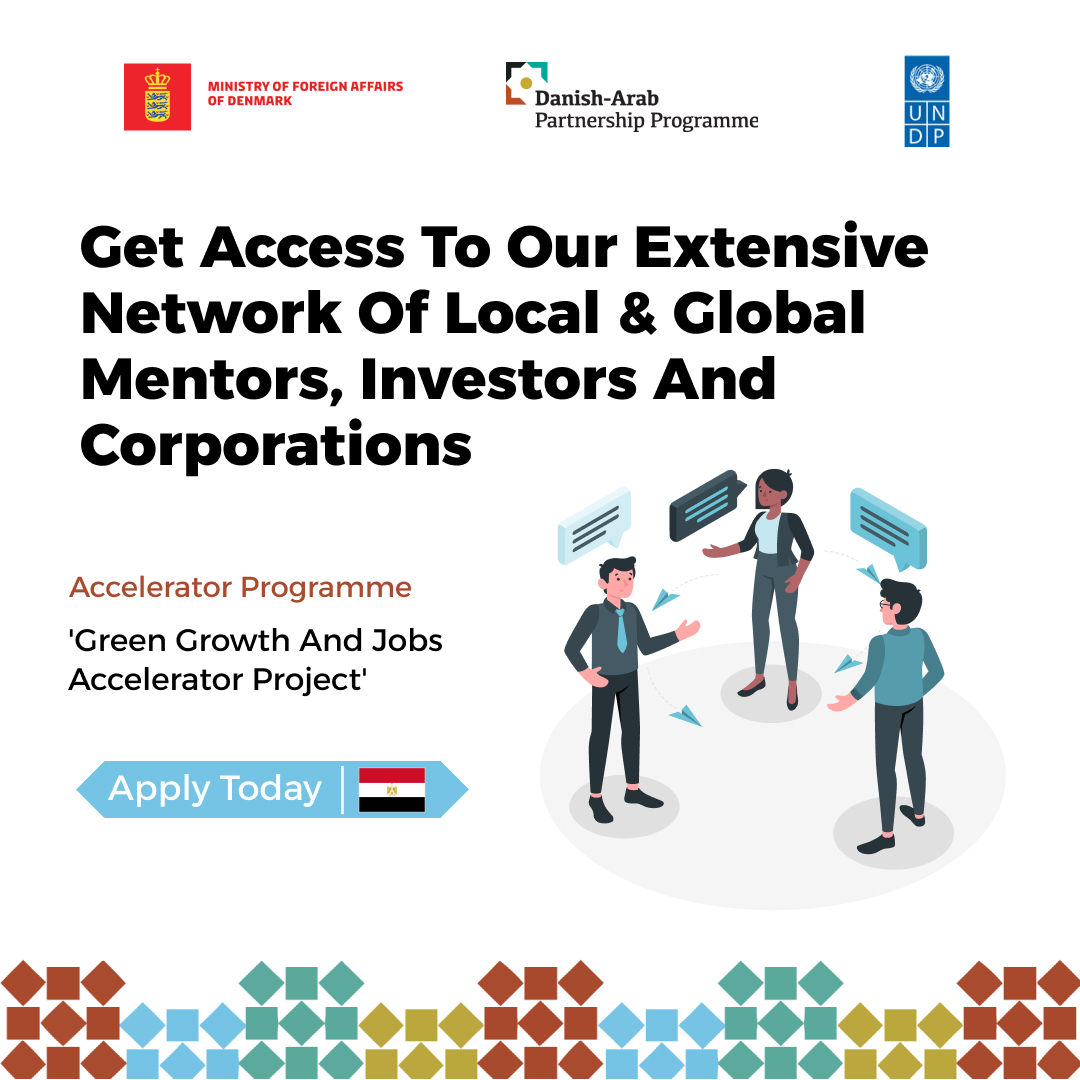 By applying to the accelerator programme of the Green Growth and Jobs Accelerator Project in #Egypt,  your #SME gets to connect with seasoned #mentors, strategic #investors and industry-leading corporations to ensure you scale with expert guidance.🌐

👨🏽‍💻app.babele.co/application-de…