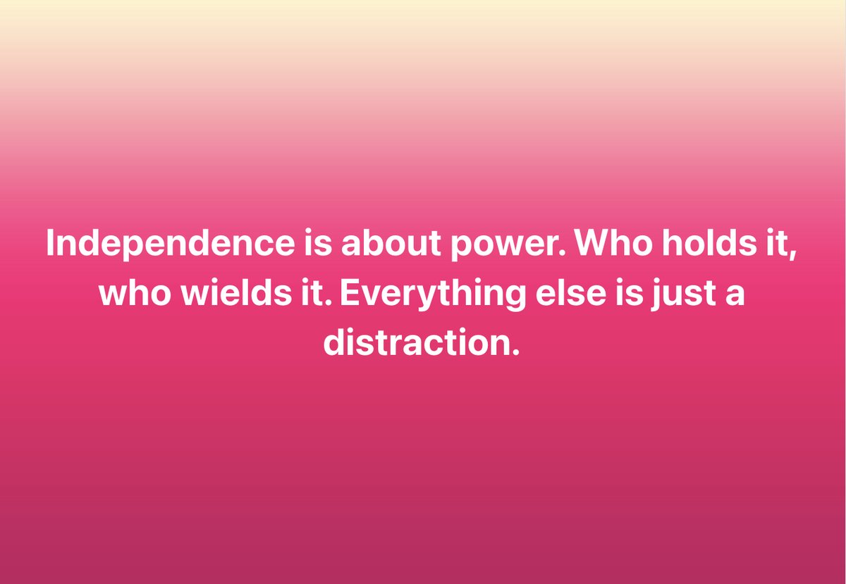 ScotsIndyTweets's tweet image. Independence is about power. Who holds it, who weilds it. Everything else is just a distraction.

#FreeScotlandFromColonialControl