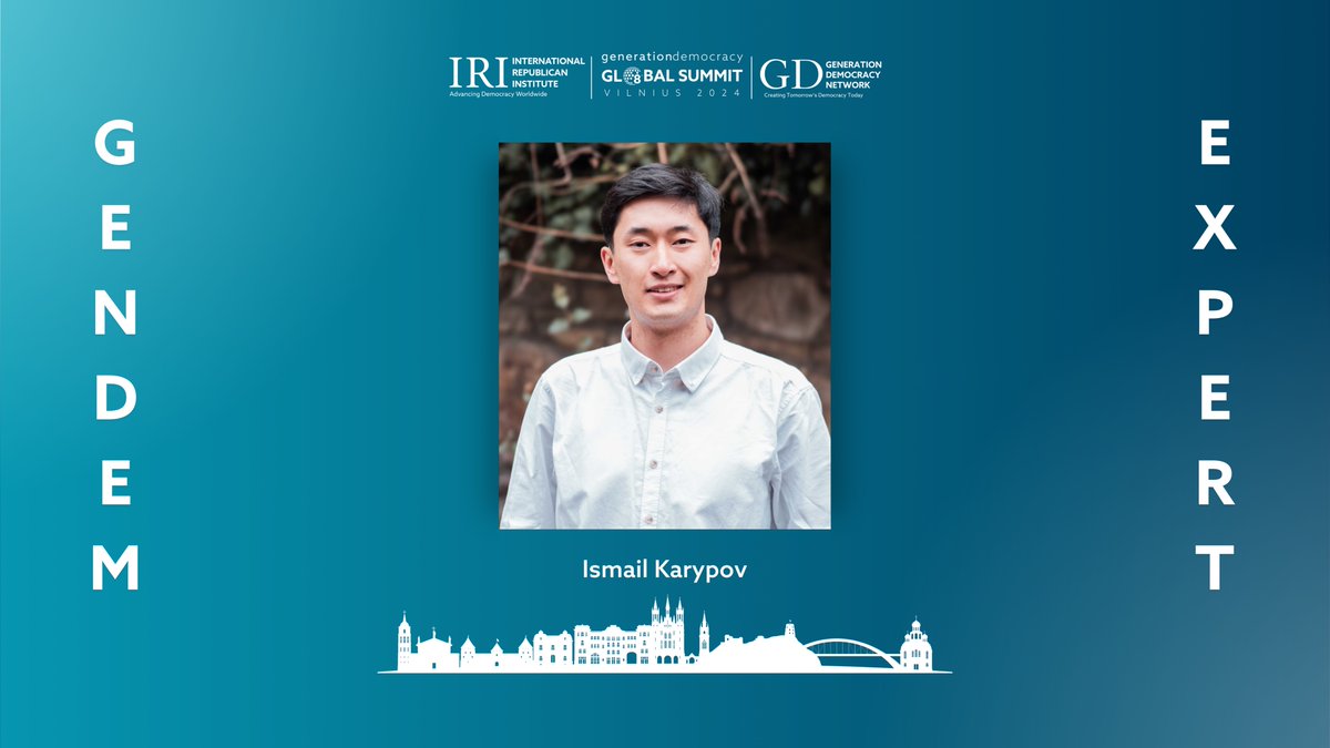IRIGenDem's tweet photo. Ismail Karypov: A Youth Voice for Change
Meet Ismail Karypov, a passionate advocate for youth and a driving force behind positive change in Kyrgyzstan. As the Youth and New Media Programme Coordinator at Internews, Ismail is at the forefront of empowering young people to use their voices and influence through digital platforms.
Ismail's work is centered around creating a space for young people to engage with critical issues such as climate change, gender equality, and human rights. By fostering strong connections with youth communities, he has mentored over 200 young journalists and bloggers to produce compelling content that sheds light on corruption, urbanism, and social injustice.
Beyond his professional role, Ismail is a dedicated environmental activist who founded the Central Asian youth movement #Ecoadam. Through this platform, he has organized impactful online marathons, inspiring a wave of climate and environmental awareness.
Join us in welcoming Ismail to the @IRIglobal Global Summit as he shares his inspiring journey and vision for a brighter future.
#GenerationDemocracy #GlobalSummit #Kyrgyzstan #Youth #NewMedia #ClimateChange #HumanRights #SocialJustice #Ecoadam