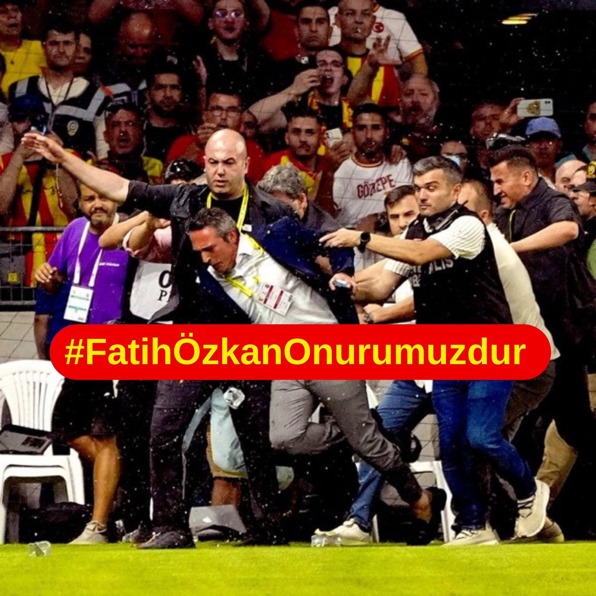 💛❤️Öncelikle; başta Göztepe Spor Kulübü Kerem Ertan olmak üzere, sevgili abimiz Fatih Özkan, İletişim Müdürümüz İsmail Tur, çok değerli hocamız Stanimir Stoilov ve ekibi, oyuncu kardeşlerimiz; yüzümüzü yere düşürmeyen her bir bireye kocaman HELAL OLSUN. 
 #Göztepe 
#FatihÖzkan