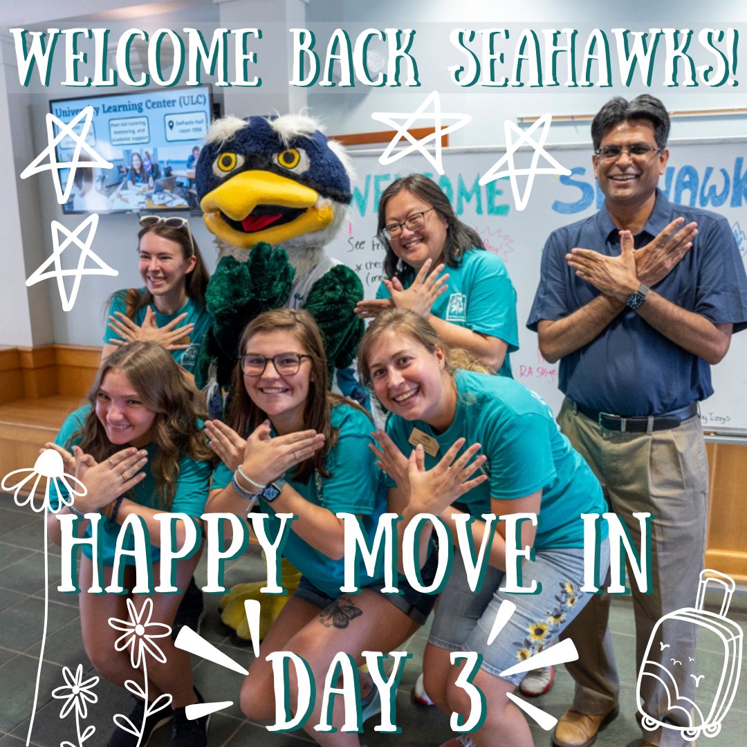 UNCWHRL's tweet photo. Big welcome to our returning Seahawks! Excited to have you all back on campus. Happy Move-In Day 3!!
#uncw #lovewhereyoulive #uncwhrl #uncwilmington #classof2028 #movein2024 https://t.co/lNRkpBq9Hp