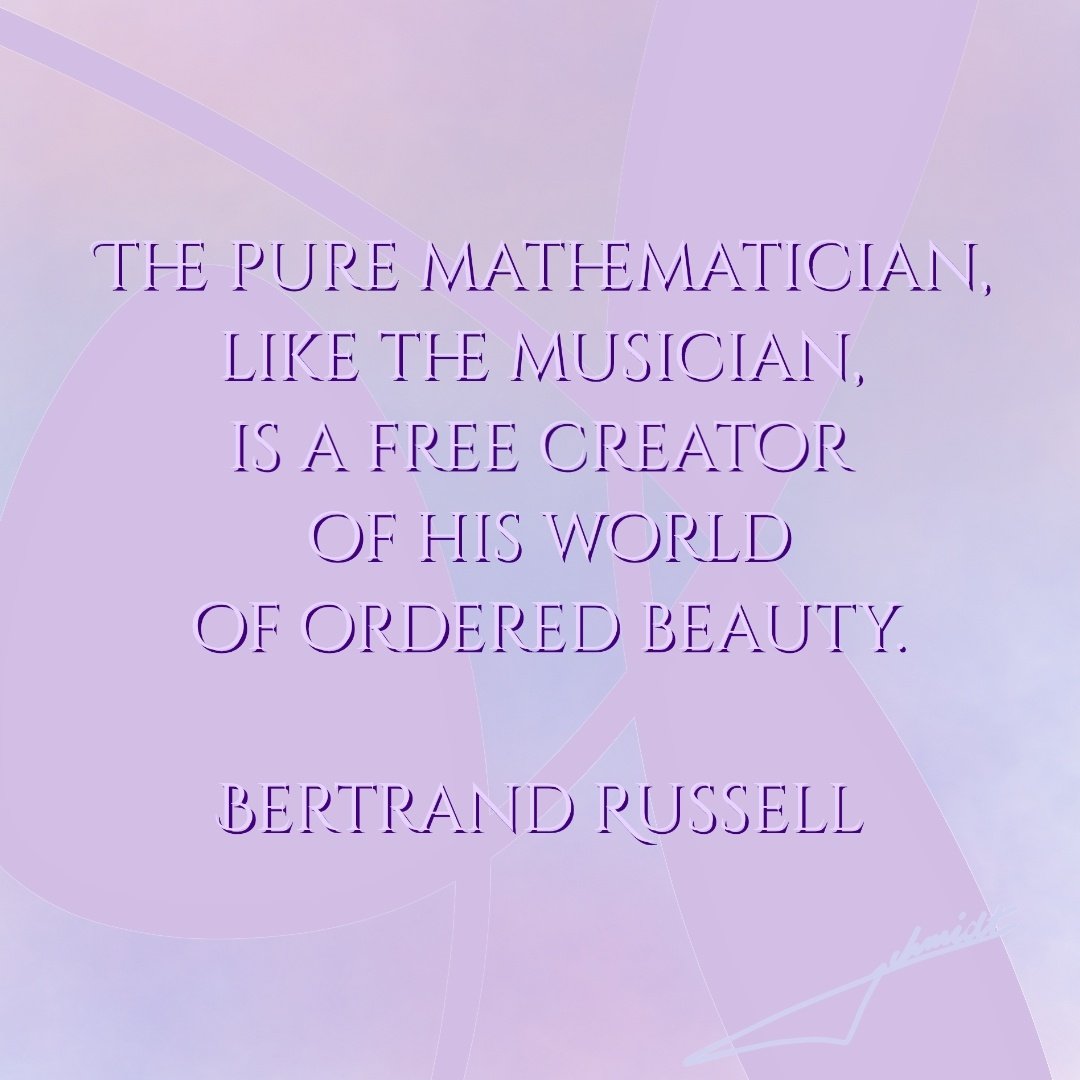#BertrandRussell &amp; #Me

My latest art paired with thoughts about mathematics from a British Nobel Laureate.

#Art #Artist #Quote #Quotes #Math #Read #Study #Education #FreedomOfThought