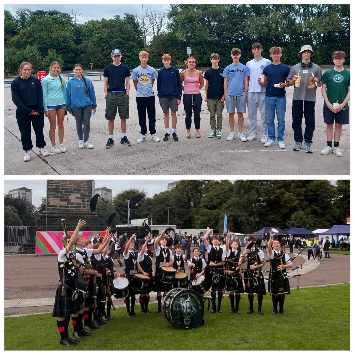 GSPipesAndDrums's tweet photo. Time for our trip to come to an end! 😭

#thepipesanddrumsfamily #worldstrip #worldpipebandchampionships #wpbc24 #pipinglive #proud #memories #camaraderie #piping #pipecorps #drumcorps #snare #midsection #gspd #bleedgreen https://t.co/tGp4337sUq