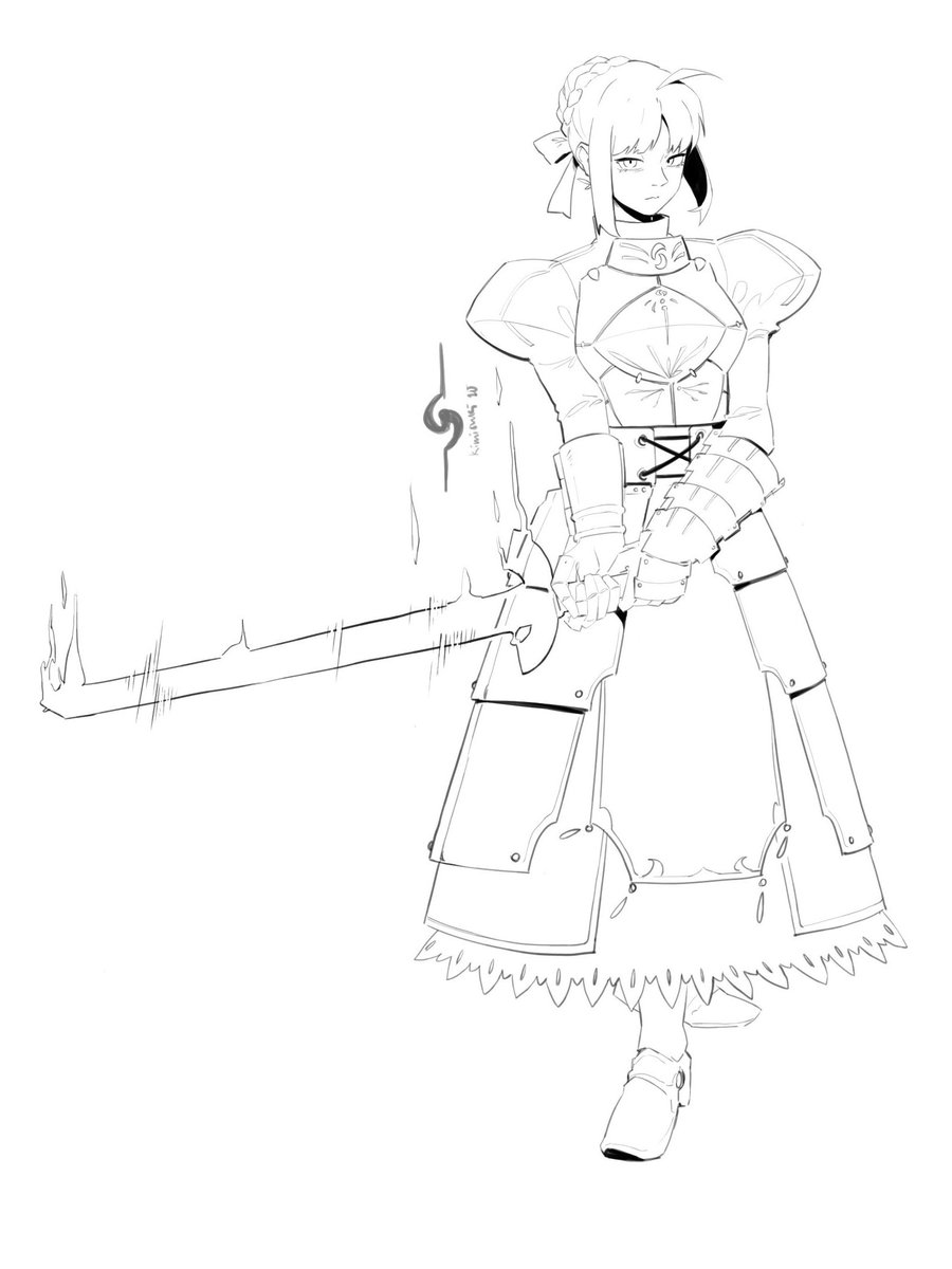 posting art and searching for more friends #artmoot 
day 12
#FateGrandOrder #Saber