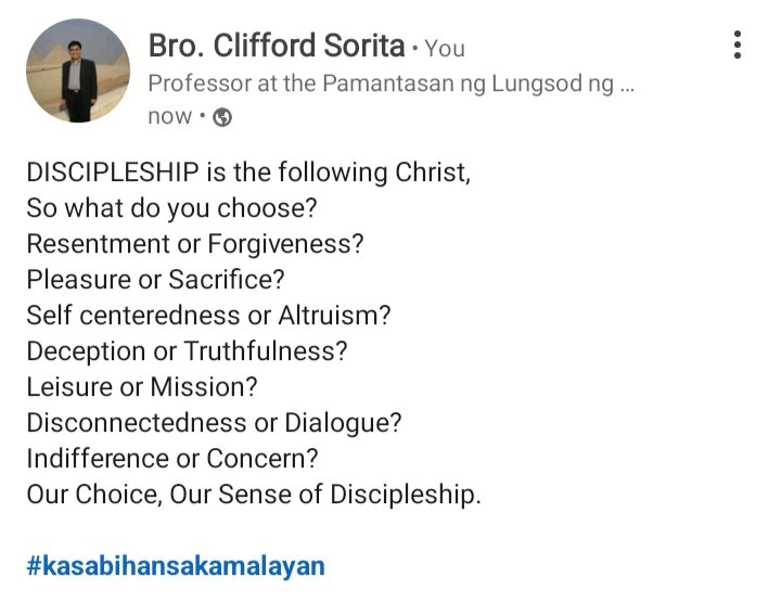 csorita's tweet image. #FollowingChrist
#Discipleship 
#kasabihansakamalayan