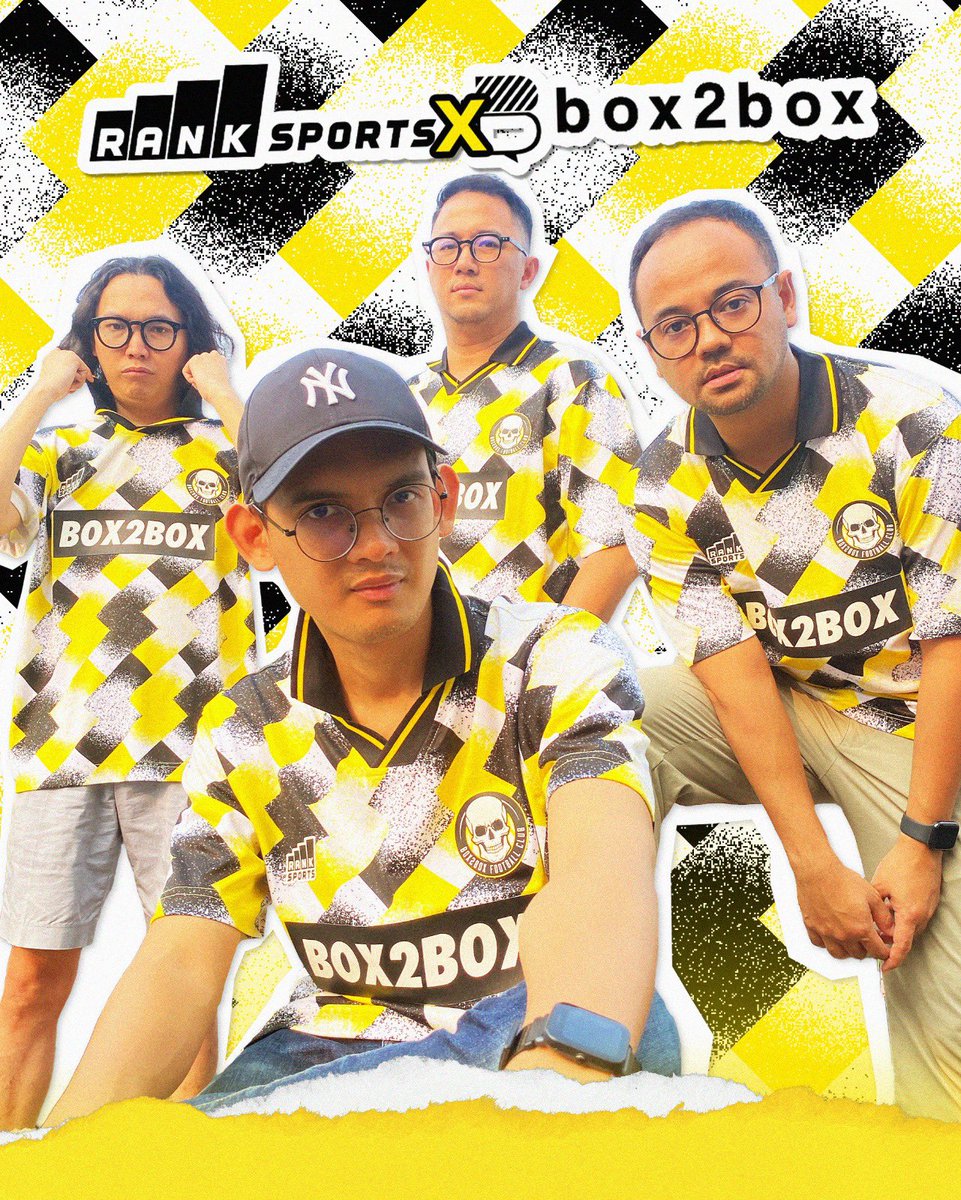 Box2BoxBola's tweet image. BOOM! RANK Sports x Box 2 Box Podcast!☠️🟡⚫

Siap menyambut kembalinya liga eropa dengan balutan jersey yang ciamik ini 😍⚽

Jersey ini sudah tersedia di marketplace kesayangan kalian. Grab it fast! 

#RANKSports #Box2Box