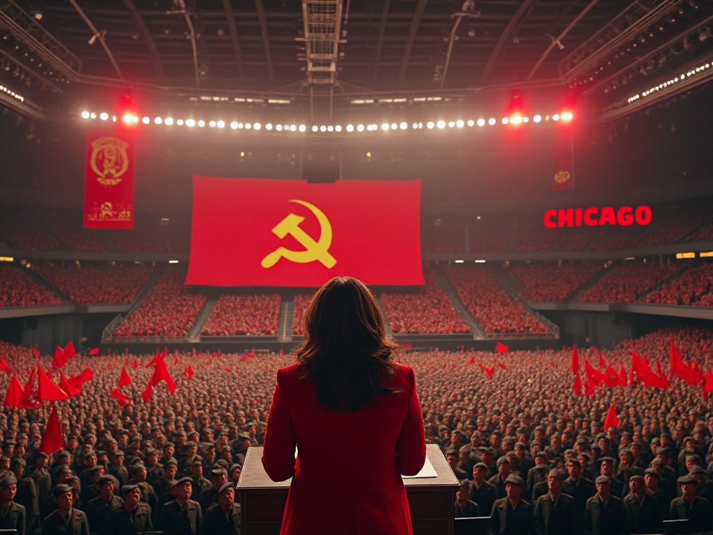 Kamala Harris Chicago deepfake Trump (X.com)