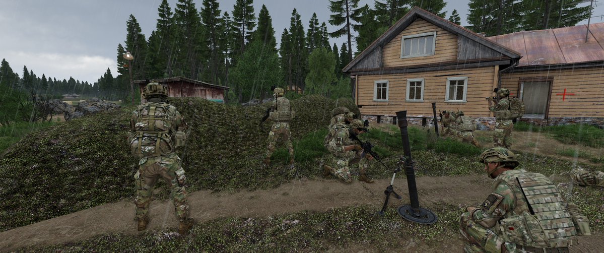 101STMILSIM's tweet photo. Queens Gambit ♟👑 

Unsere aktuelle Kampagne spielt im Nordosten Europas. Die Konfliktparteien sind die fiktiven Länder Odynstan &amp; Bogystan. Odnystan hat seinem Nachbar den Krieg erklärt, um Bodenschätze zu erobern.

Die US-Army eilte Bogystan nun zu Hilfe. 🦅

#Arma3 #MilSim https://t.co/22iQLVD1Er