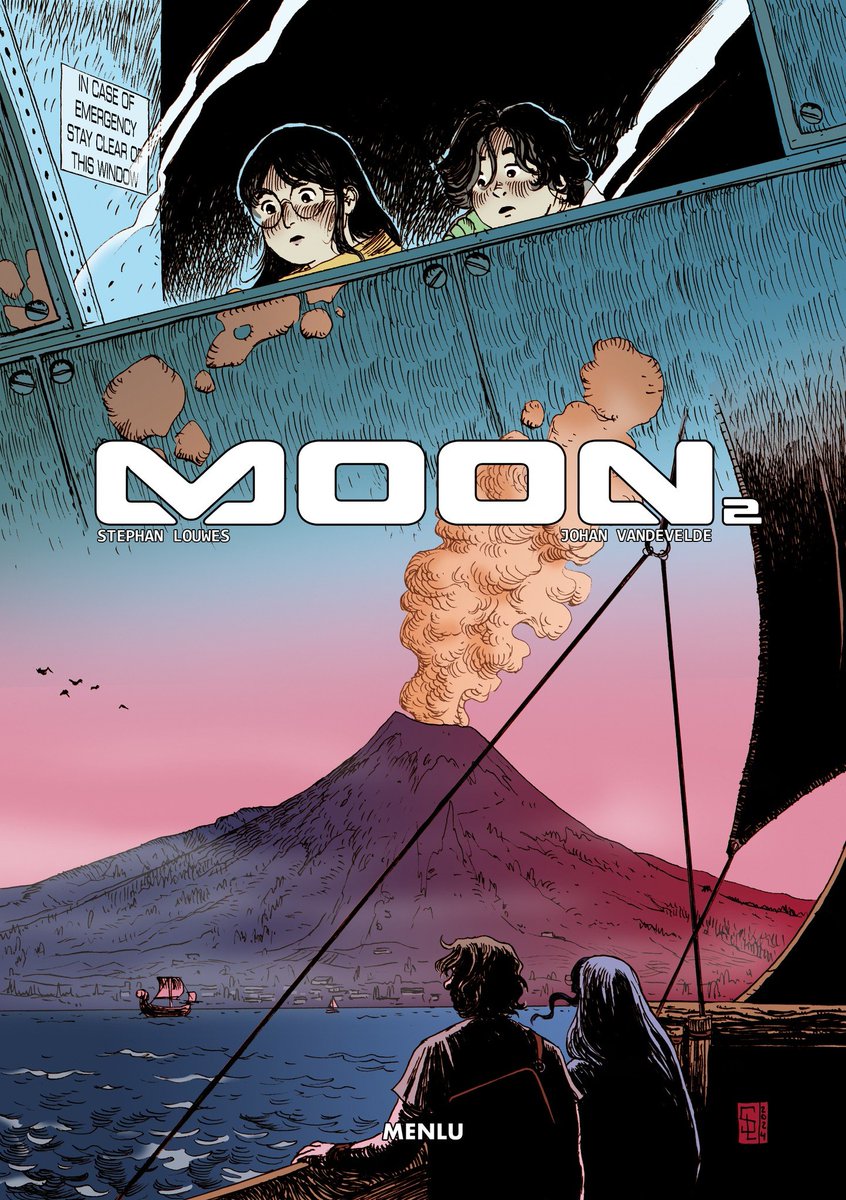 stripland_BENL's tweet image. #StephanLouwes deelde dit: Na maanden zwoegen kunnen we de wachtenden hier al blij mee maken. De cover van #Moon 2, genaamd De Stervende Stad. Scenario nogmaals door #JohanVandevelde. Publicatie bij #MENLU eind september.