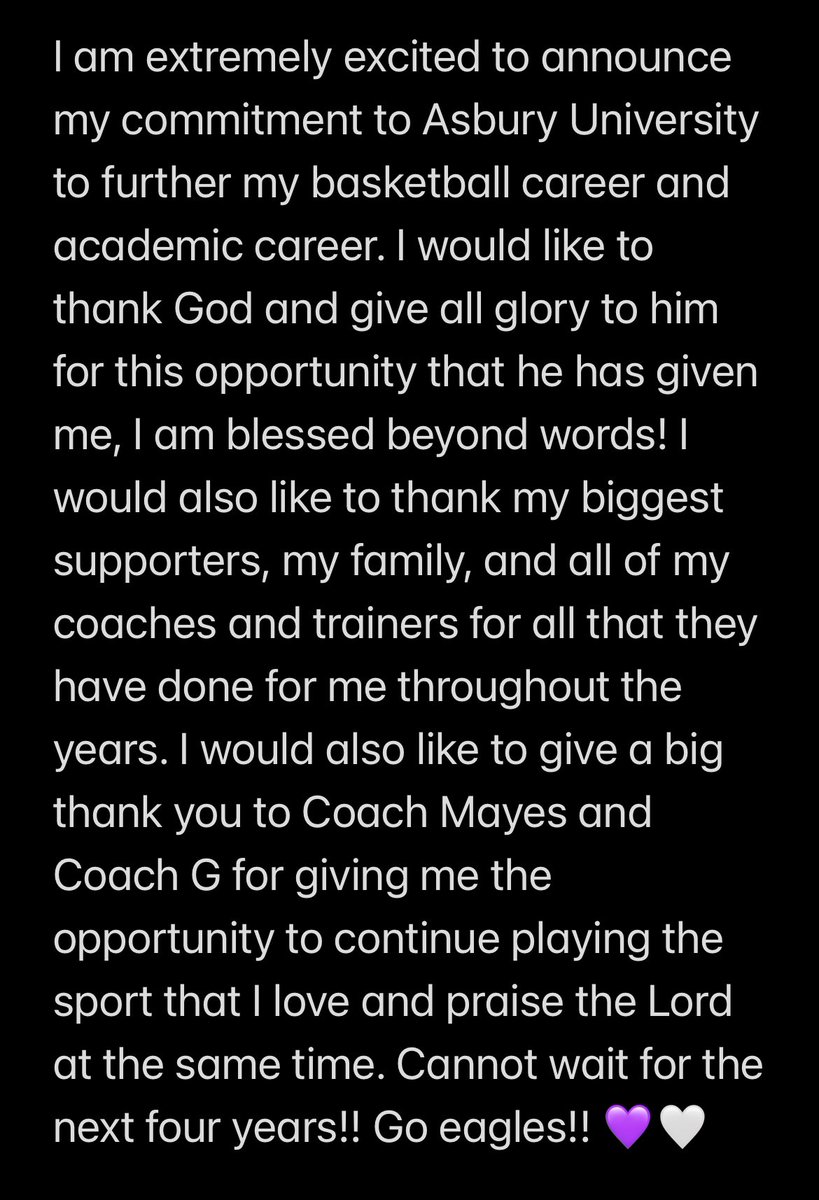 Addyson Johnson (@ajohnson2025) on Twitter photo Can’t wait for the next chapter with <a href="/AsburyWHoops/">Asbury W Basketball</a>!! 💜🤍
<a href="/ALLNHOOPS/">ALL IN 🏀</a>
<a href="/lehsgirlsbball/">EAST Girls Basketball</a> Can’t wait for the next chapter with <a href="/AsburyWHoops/">Asbury W Basketball</a>!! 💜🤍
<a href="/ALLNHOOPS/">ALL IN 🏀</a>
<a href="/lehsgirlsbball/">EAST Girls Basketball</a>