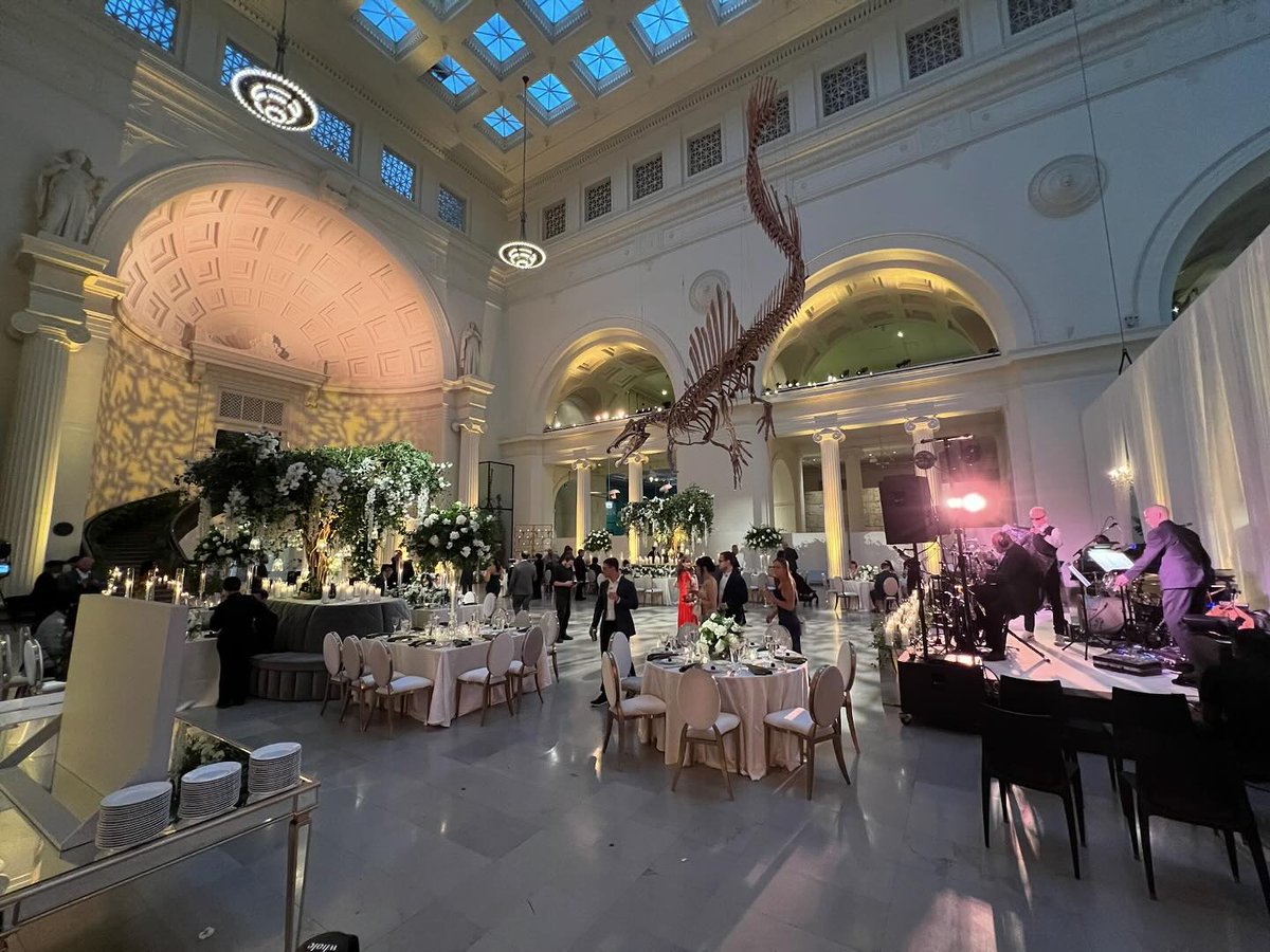 blackfodder's tweet photo. A wedding in the mountains? A beach wedding? Intimate ceremonies? They are all beautiful and unique. Especially those that take place in extraordinary locations like @fieldmuseum  Today, we’re here, and it brings us so much joy! We wish the newlyweds an exciting life together! https://t.co/sb5IqawA9u