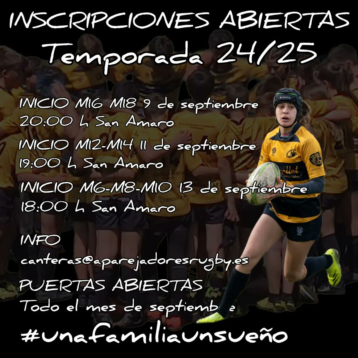 Iniciamos inscripciones de la temporada 24/25. Nos espera otra temporada llena de sueños que alcanzar y de experiencias por vivir.
Más info:
app.cluber.es/clubes/644a997…
#unafamiliaunsueño 
<a href="/Aytoburgos/">Ayuntamiento de Burgos</a>
<a href="/Deportesjcyl/">Deporte Castilla y León</a>
<a href="/RecoletasSalud/">Recoletas Salud</a>
<a href="/fundcajaruralbu/">Fundación Caja Rural Burgos</a>
<a href="/tierradesabor/">Tierra de Sabor</a> 
<a href="/villarceburgos/">Villarce ⛽</a>