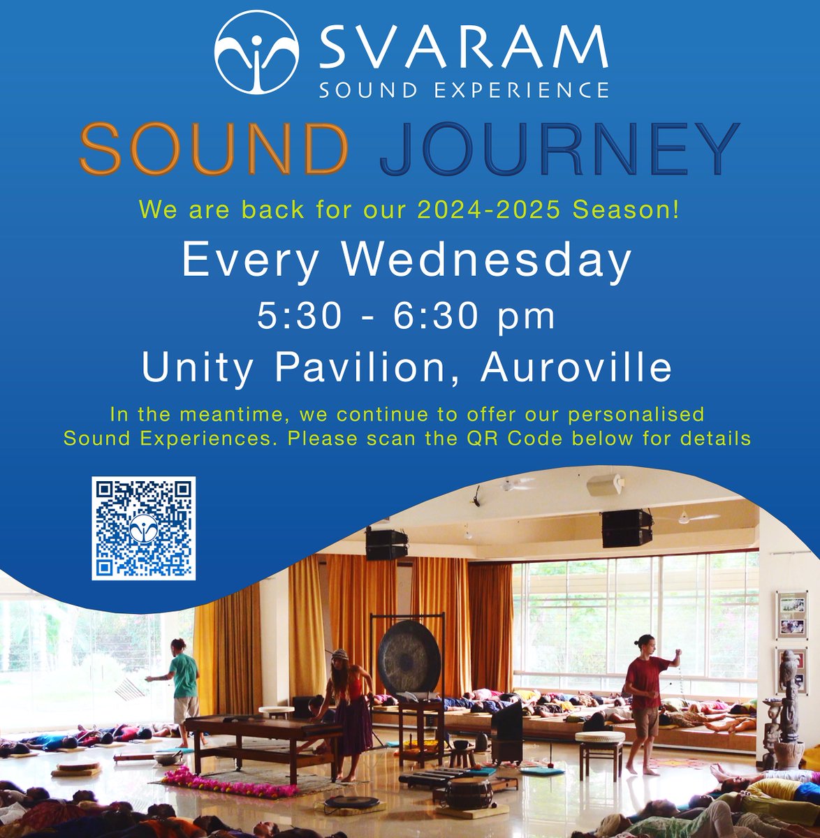 SvaramSound's tweet image. 🎶 **Sound Journey @ Unity Pavilion**  
🌿 *Weekly Collective Sessions* every Wednesday  
🗓️ **August 2024 onwards** | Onsite Check-in  
⏰ Please arrive 15 minutes early to prepare for the holistic experience.  
📍 Location: Unity Pavilion

#SoundHealing #UnityPavilion…