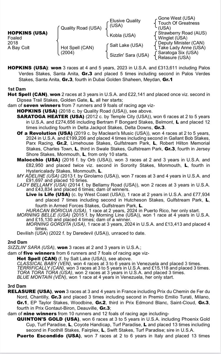 TomRyanKY's tweet image. It's time for Hopkins to move on to a stud career. He is now retired and will be available for inspection in Lexington at Fernhill Stables over the coming weeks. He is a big, masculine colt with a great temperament and a lot of presence. 

Hopkins (Quality Road)
- $900,000…