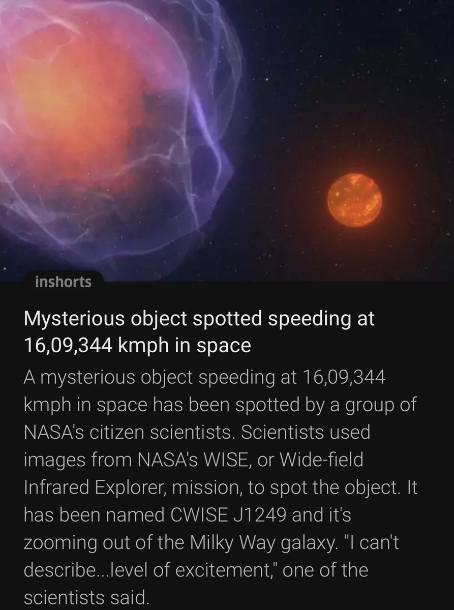 shahilon's tweet image. Mysterious object spotted speeding at 16,09,344 kmph in space
#NASA #mysteriousobject #space