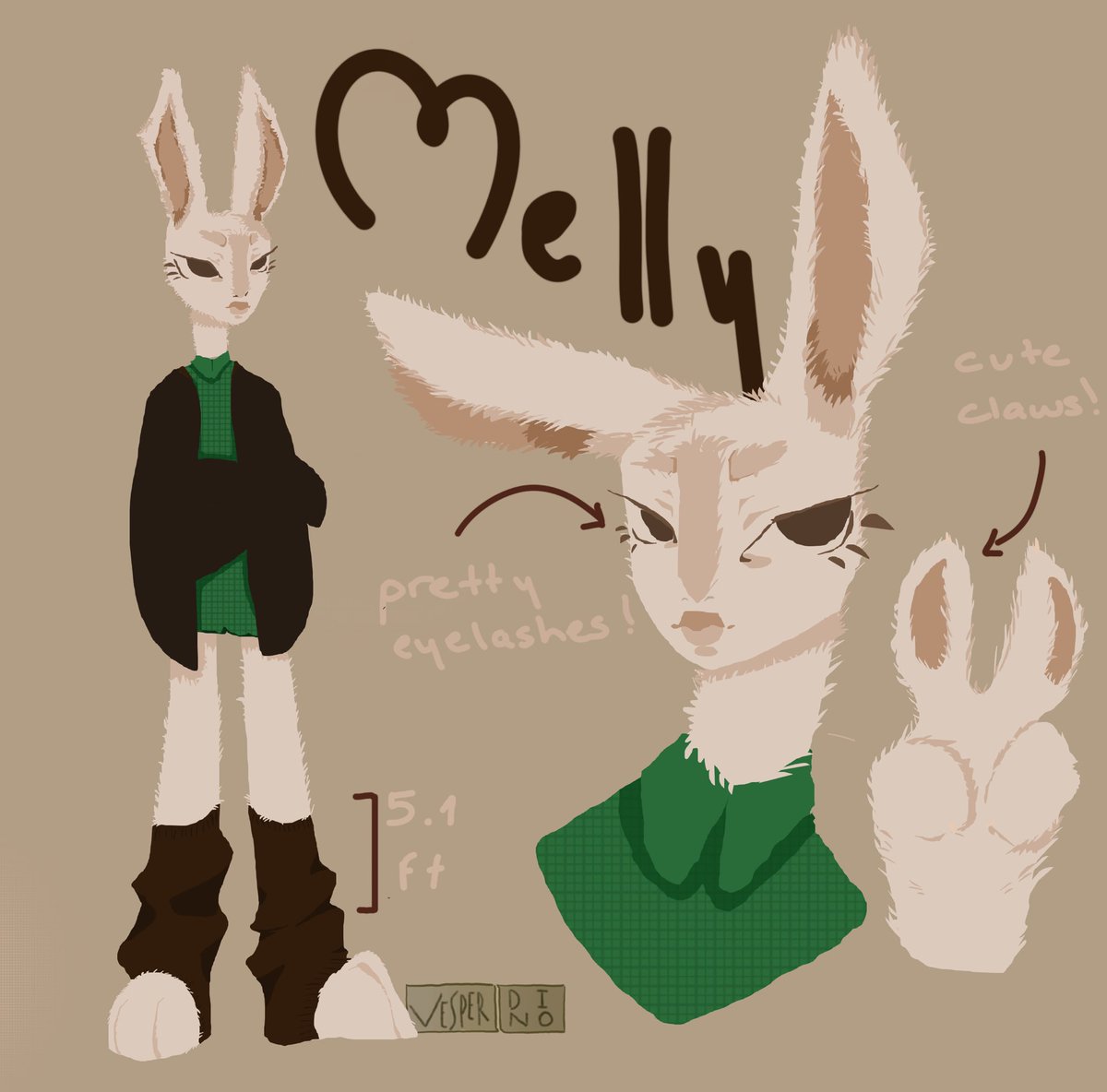 reposting a drawing i did last year ✨ Melly is so cute i should draw her more often!