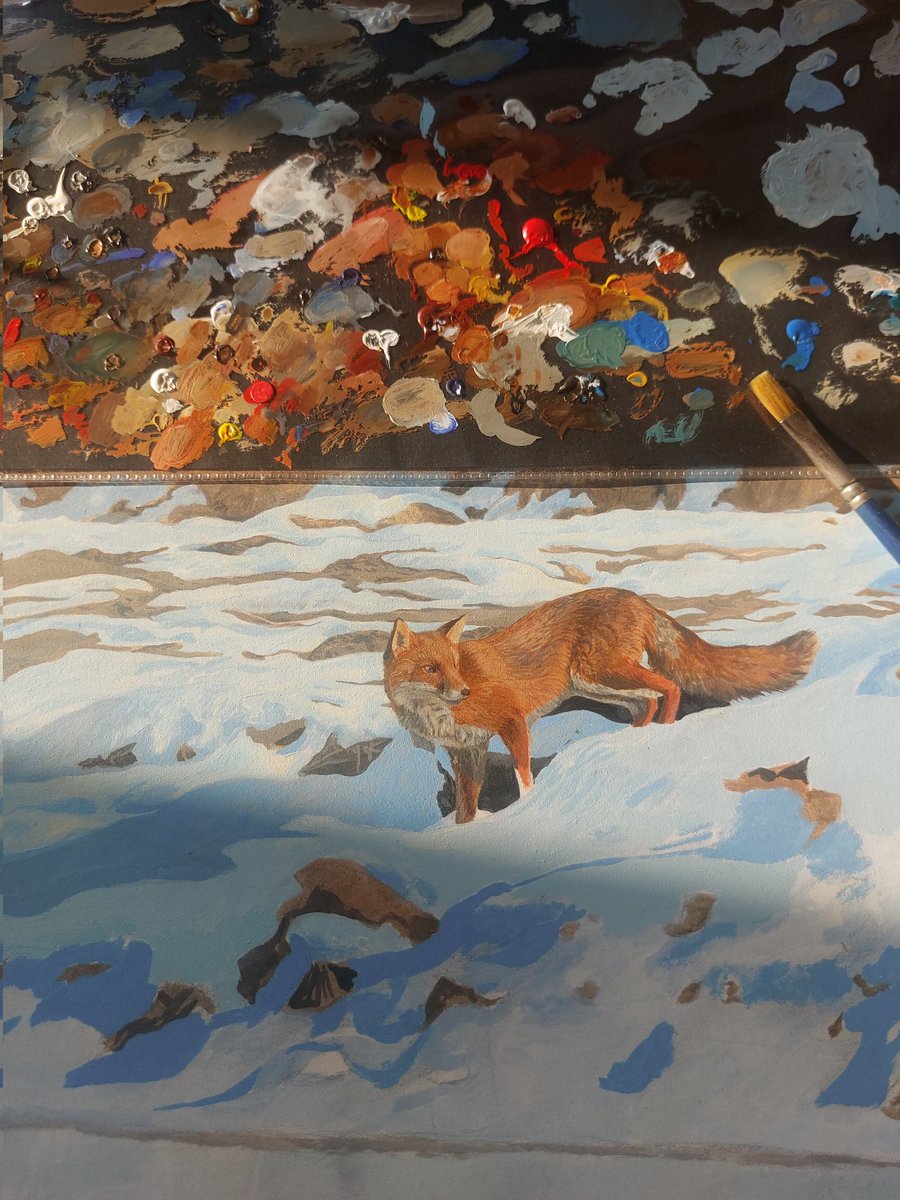 Is there a golden light hour for paintings? ✨️ 

<a href="/BBCSpringwatch/">BBC Springwatch</a> <a href="/Natures_Voice/">RSPB</a> #acrylics