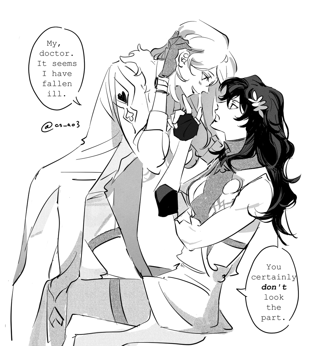 It was supposed to be a doodle but i yuri'ed too much #ratiorine 