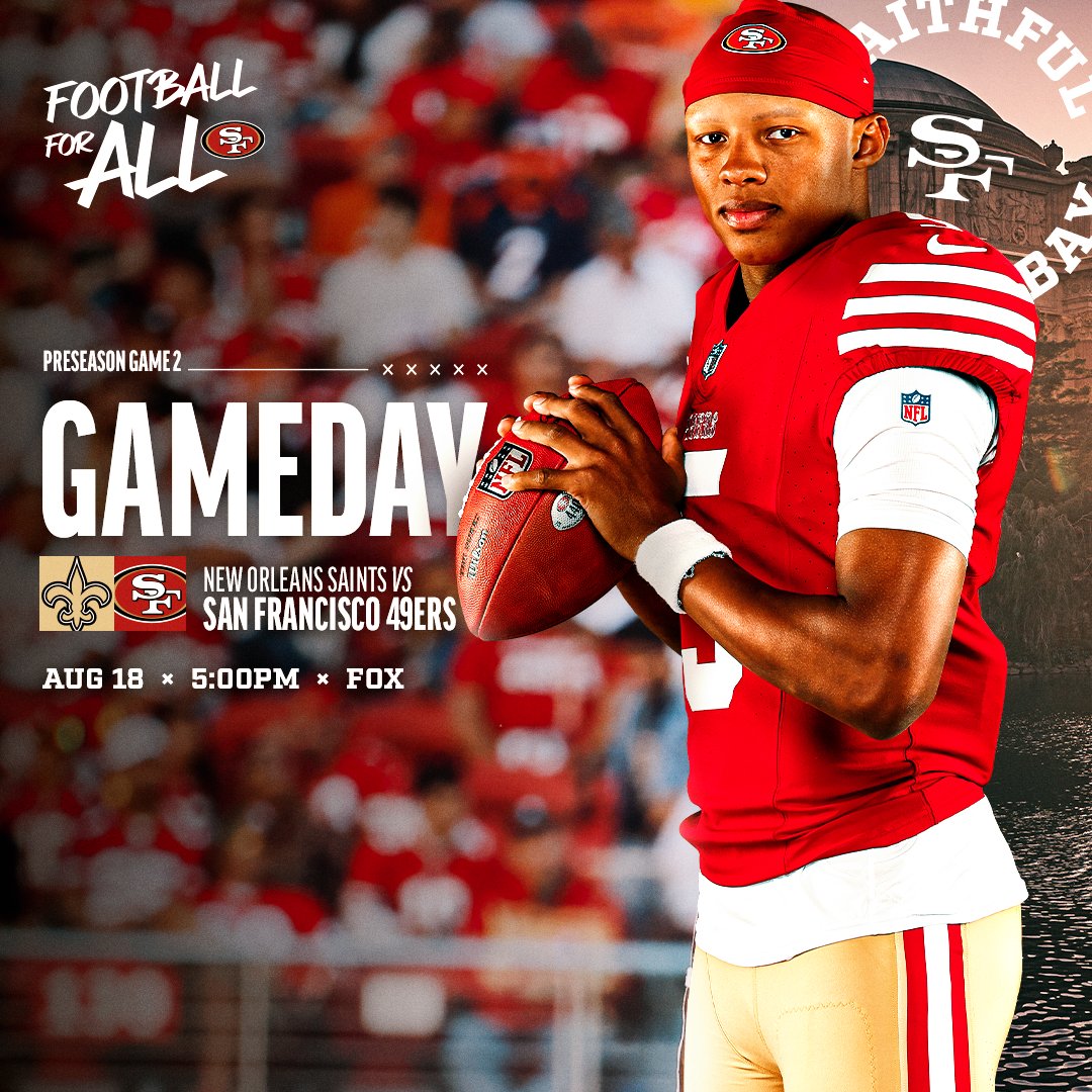 49ers's tweet photo. Gameday at our place! #NOvsSF https://t.co/xlekwHBR99