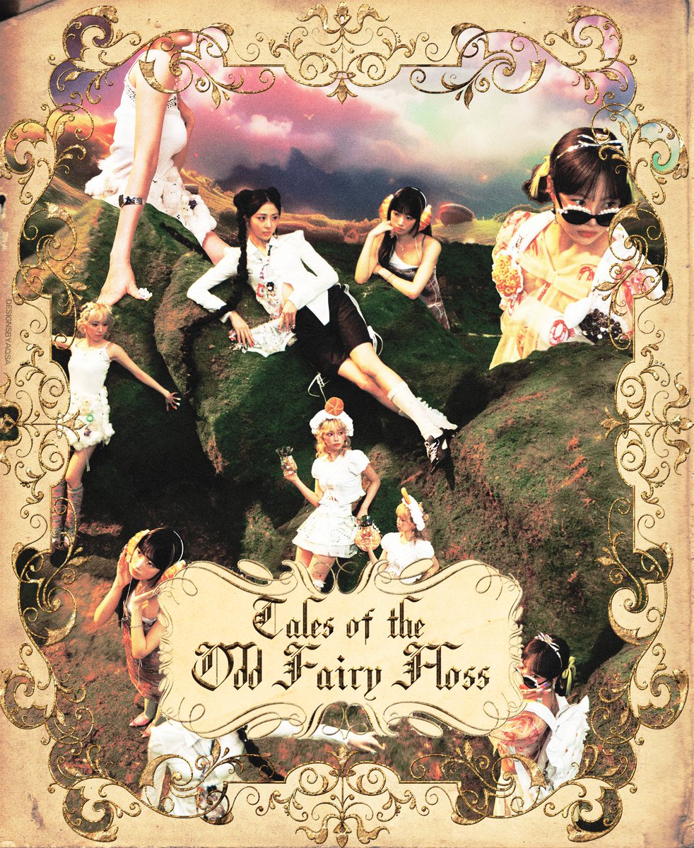 designsbyaqsa's tweet photo. LE SSERAFIM 'Odd Fairy Floss' Fairytale book design

#LESSERAFIM #yunjin #eunchae #kazuha #chaewon #kpop #sakura https://t.co/sofpqMs9cG