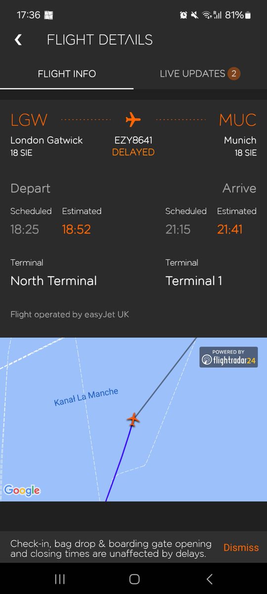 Christian_Th0ms's tweet photo. @easyJet 3/3 @easyJet Attached are what we saw about an hour before scheduled gate close, and updated information about 30 mins later! https://t.co/NEcBuP2fLF