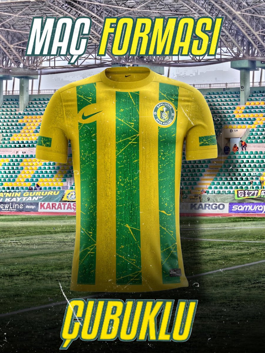 Sanliurfaspor's tweet photo. Şanlıurfaspor'umuz; Ümraniyespor maçına Sarı Yeşil Çubuklu forma ile çıkıyor. 🔰 https://t.co/bcvQNiSyyq