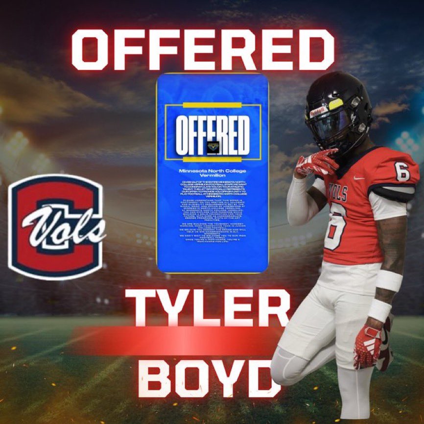 Thanks to <a href="/coachbusby22/">Coach Busby</a> for my offer to continue my football career at Minnesota Vermilion! #AG2G ✝️✝️ @MNVermilionAthl <a href="/johnson_three/">Tyree Johnson</a> @256Recruiting <a href="/DexPreps/">DexPreps</a> <a href="/recruitmeu/">Recruit Me University</a>