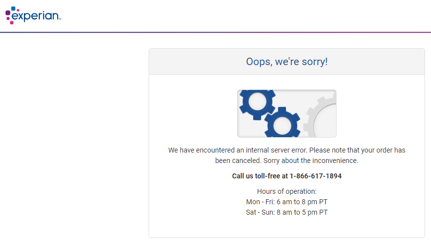 SOUNDZLKFUN's tweet photo. @Experian errors during login, ask me to call then presents the most confusing auto-attendant that hangs up on you. #whatajoke #incompetent  #badservice #NPDbreach https://t.co/f3U6ZbRz0C