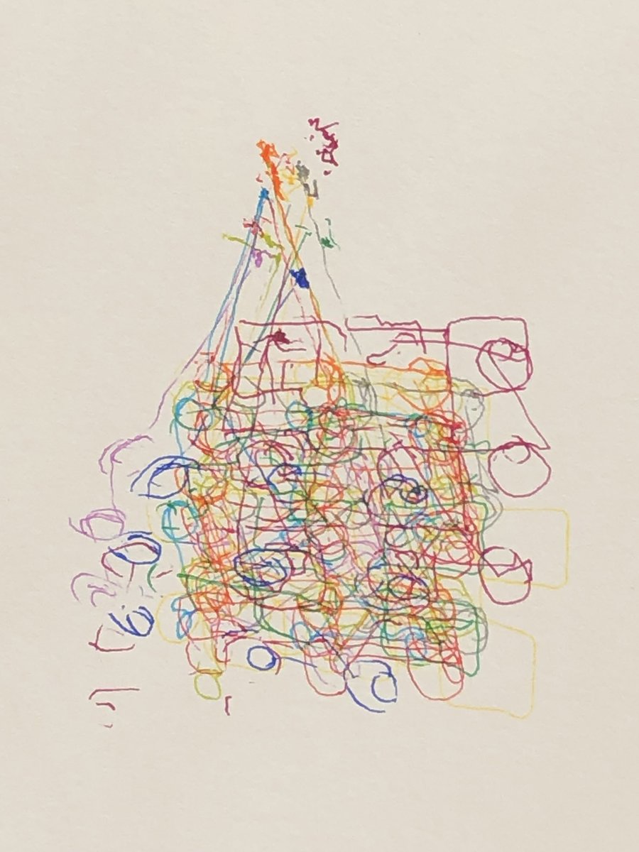 SueBlog1's tweet image. Geometric abstract, 2024, 17x8.5cm. Paper, Lego gel pens. Having fun being creative with my #line_us_machine and @lego pens.
#ContemporaryArt
#ContemporaryDrawing
#AbstractArt
#GeometricArt