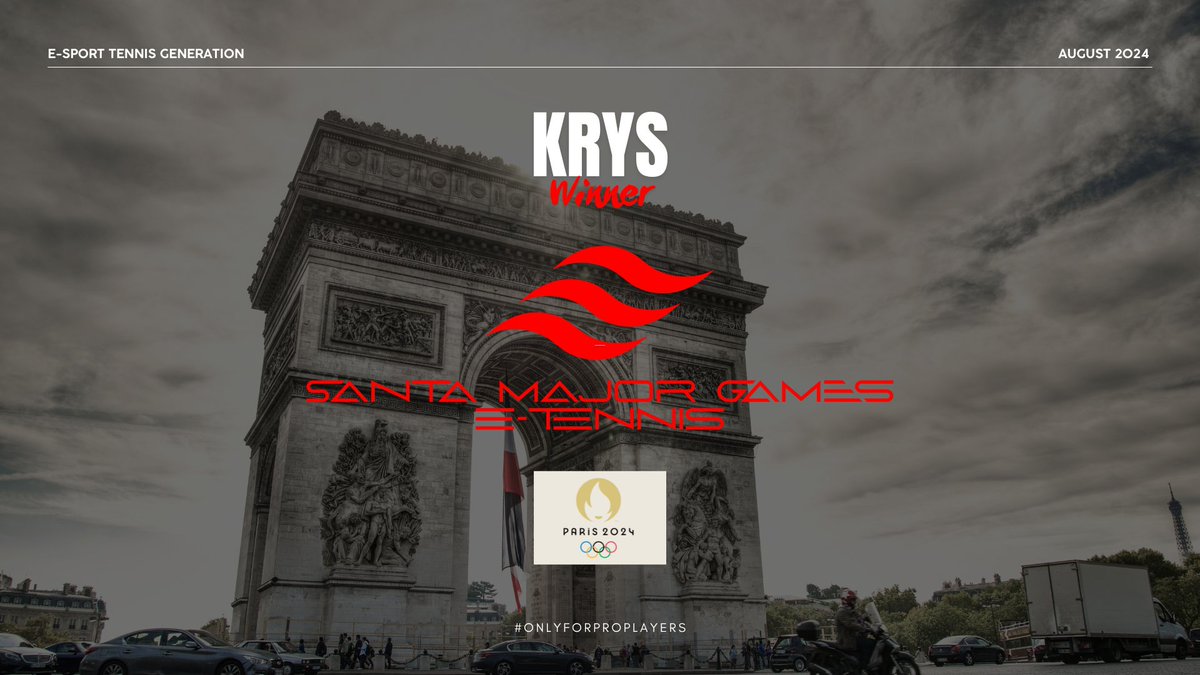 SMG OLYMPIC GAMES  -  PARIS 2024 🇨🇵
play.toornament.com/fr/tournaments…
 
🏆 WINNER - KRYS

#OnlyForProPlayers 

Thank's 
<a href="/TheVFL_/">VFL</a> <a href="/topspin2k/">#TopSpin2K25</a> <a href="/topspin2kcmty/">TopSpin 2K25 Community</a> 
<a href="/Canalesportplus/">𝘾𝘼𝙉𝘼𝙇 𝙀-𝙎𝙋𝙊𝙍𝙏 +</a>