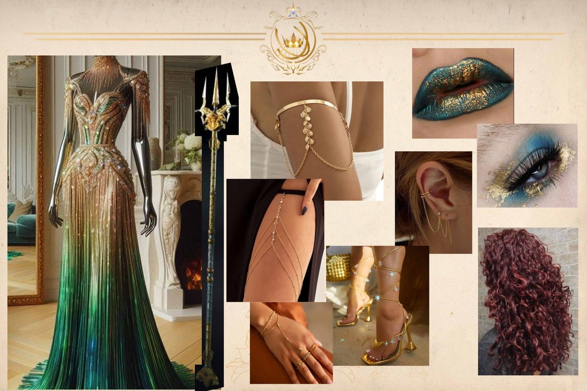 #86thAmarisGala 
Here's my outfit for Cariddi Lamnes, future Chieftess of the Abyss Breathers. You can expect a character sheet for her too, in the future 🐉🌊