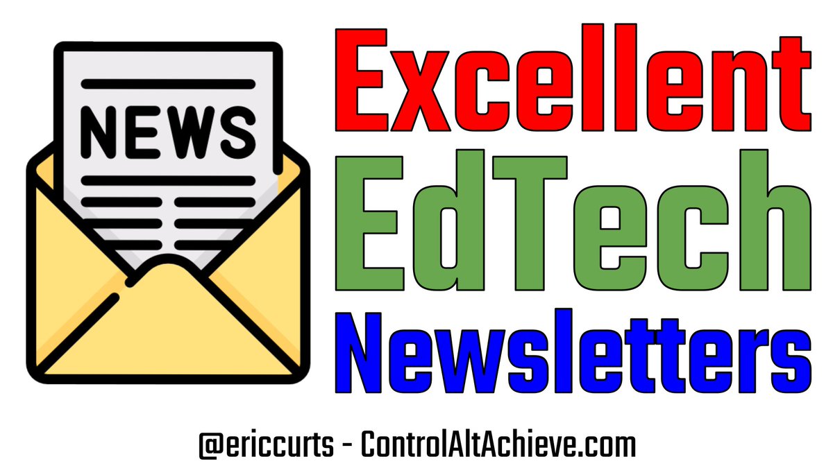 ericcurts's tweet image. 📰 Excellent EdTech Newsletters - controlaltachieve.com/2024/08/excell…

🏆 18 of my favorite EdTech newsletters
🧰 Loads of resources, tips, tools, ideas &amp;amp; more
🔗 Share your recommendations

#edtech #education #ETCoaches #edtechchat #TLAP