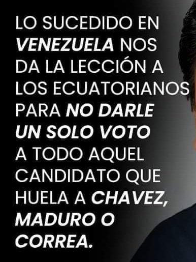 svillarreal72's tweet photo. Estos son los "BINOMIOS PRESIDENCIALES", sin duda la estrategia que aplicó #Venezuela hace algunos años atrás para perpetuarse en el poder, la prueba ya hicieron en #Quito/#Guayaquil (divide y vencerás) y ya vivimos el resultado.
#Ecuador te salvamos del SOCIALISMO o te perdemos. https://t.co/gavkjmP6Wn