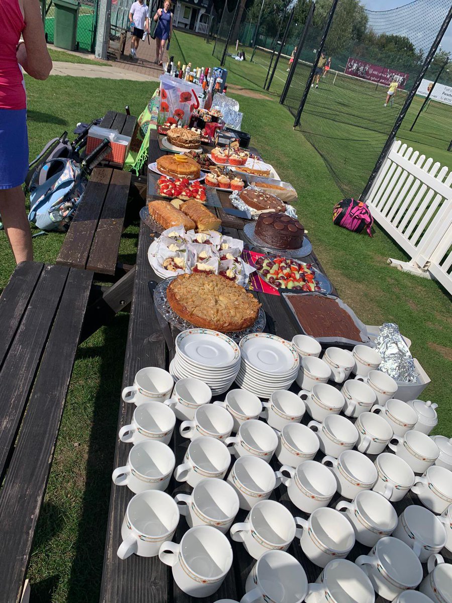 LythamTennis's tweet photo. Another fabulous fundraising event at the club today with home-made cakes ,cups of tea  and wine for those in need!!  £500 raised for breast cancer care @breastcancer 
Brian and Becky were winners of the American tournament 👏 🎾
Well done, ladies at  @LythamTennis https://t.co/FG9qNOykT9