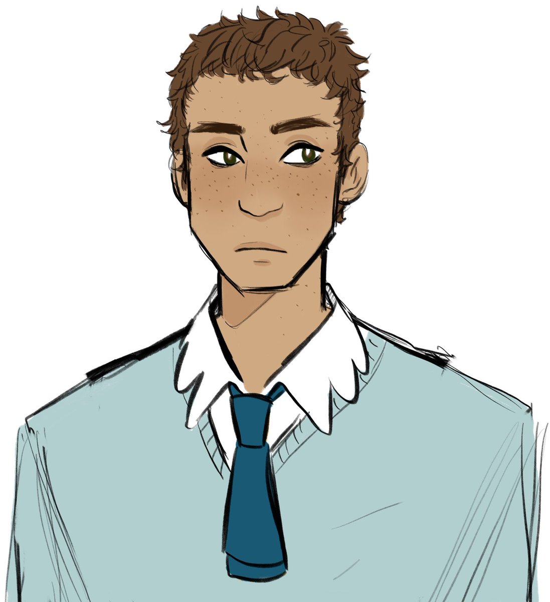 katatomicart's tweet photo. Some character profiles I did for NPCs! Blue/teal, gold, and brown is such a winning color combo https://t.co/mpMi2K4KzV
