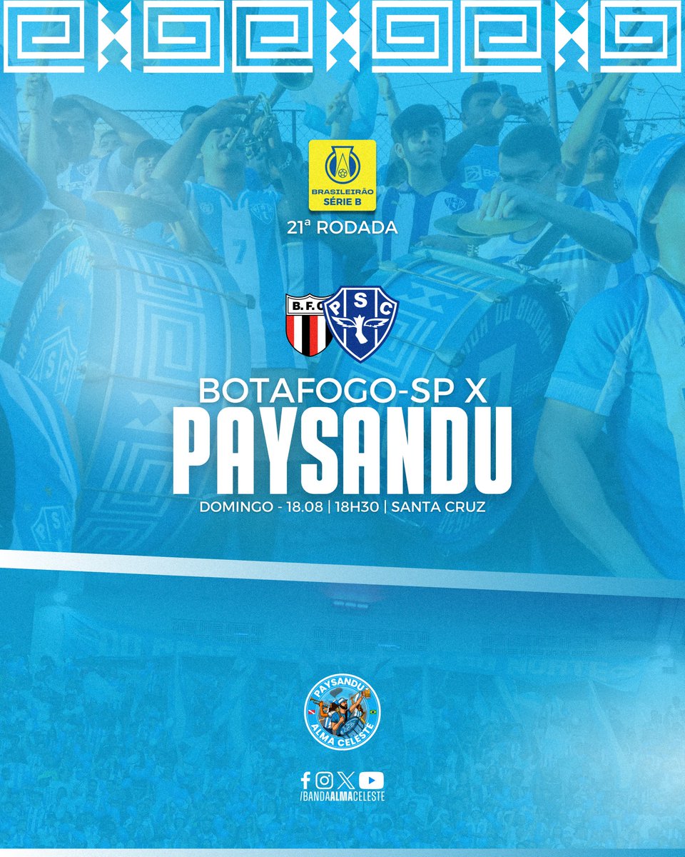 _almaceleste's tweet photo. VAMOS BICOLOR, PRA VENCER TEM QUE JOGAR COM RAÇA! ⚪️🔵

🏆 Brasileirão Série B - 21ª Rodada
🆚 botafogo-sp x PAYSANDU
⏰ 18:30
🏟️ Santa Cruz - Ribeirão Preto/SP
📺 Premiere/Tv Brasil/Canal Goat

#ABandaDoBicolor
#BAC17Anos https://t.co/23KuC7v98y