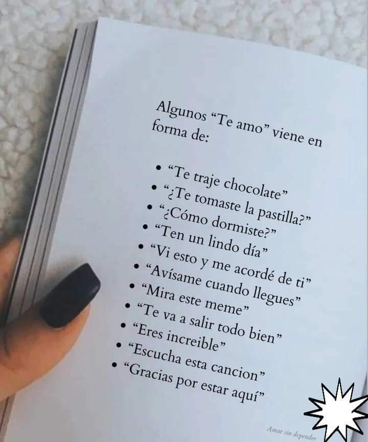 Algunos "Te amo" vienen en forma de: