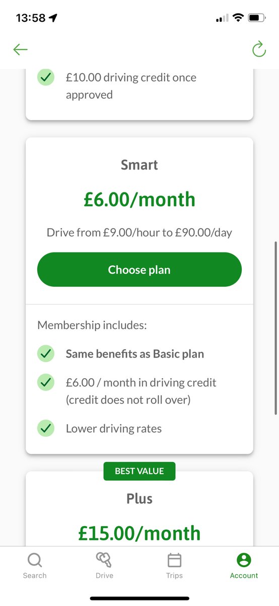 daigo_smith's tweet photo. @ZipcarUK have you changed your plan prices in last few days? I was planning to choose SMART as it was less than £9 per hour (think it was £7), now it’s £9 per hour?! I don’t see the benefit of ‘SMART’ if it’s £9 per hour as that’s what I currently get on my basic plan …confused https://t.co/y1j88Pw2w6