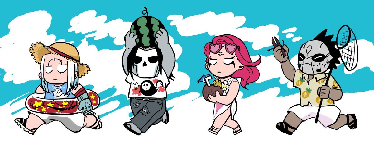 black_yarn's tweet photo. 夏が…終わっちまうぜ!!!カニさんアロハ🌺 https://t.co/vSgIaZwMp6