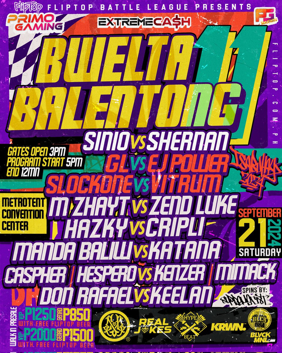 FlipTop_Battles's tweet photo. BWELTA. BALENTONG. 11

#FlipTop https://t.co/cwJVccvtlP