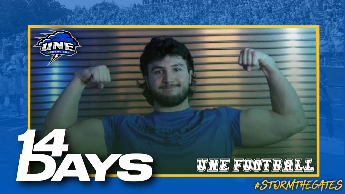 CoachTrevT's tweet photo. 1⃣4⃣ Days until @UNEfootball kicks off the 2⃣0⃣2⃣4⃣ Season.
1⃣4⃣ Days until we unleash The Vermonster™️ (@jonathanterry22) 🌩️🏈 #STG https://t.co/AIv87K0I1K