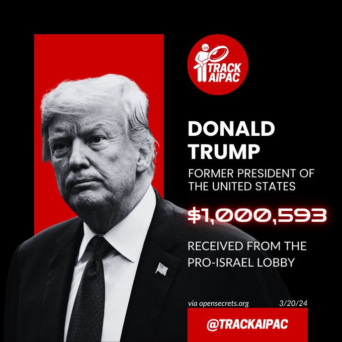 RepublicWelsh's tweet photo. @realDonaldTrump  
You are just another puppet for the globalist Zionist Rothschild bankers who control America, just like the other presidents before you. You are just another war criminal and traitor to humanity. You don't care about America; you care more about the elite and Israel than you do about American citizens. You're nothing but a con man. You're the most pro-Israel president there ever was.

If you win this election, you’re going to keep simping for Israel just like the other presidents before you. You’re not America first; you’re Israel first and the New World Order first.

Trump, you go on about how you're for freedom of speech, but you recently said you will deport anti-Israel protesters if elected, which is super unconstitutional. Plus, when you’re in office, you will push to go to war with Iran because your masters will tell you to, so you can help them take Iran’s central bank and make their Greater Israel project. You will continue the genocide against Palestinians, which needs to stop, and push for war with China. You’ll continue the red scare propaganda and all that other nonsense. Not to mention, you’re a massive shill for Big Pharma.

Also, one of the Supreme Court justices you appointed ruled that presidents have immunity from prosecution for official acts in office, marking the biggest government power grab since the Act of 1913, transforming America from a corporate empire to a corporate empire monarchy. So much for being America First

👇
Things Trump did that prove he's just another puppet to the elite:  
1. Gave Fauci a Presidential Commendation Award 12 hours before he left office.  
2. Operation Warp Speed that killed so many people.  
3. Printed $8T in one term.  
4. Signed CISA into law, which created the government backdoor censorship infrastructure into social media.  
5. He's the most pro-Israel president ever.  
6. Lockdowns that cost America $16T.  
7. Never locked up Hillary.  
8. Brought the swamp into the White House: Pompeo, Bolton, Kushner, etc.  
9. Made sure 600 billionaires increased their wealth by $2.3T during the “pandemic.”  
10. Zero liability for pharma.  
11. Didn't fire Fauci.  
12. Jeff Sessions.  
13. FBI Director Wray.  
14. Appointed war criminal John Bolton as the National Security Director.  
15. Section 230 immunity.  
16. Continued Israel's genocide against Palestinians.  
17. Killed Soleimani and wanted to go to war with Iran.  
18. Wanted to invade Venezuela.  
19. Did nothing to end the Federal Reserve.  
20. Armed the neo-Nazis in Ukraine, just like other presidents did.  
21. Recognized Israel’s sovereignty over the occupied Golan Heights, which it captured from Syria in 1967. Israel annexed the Golan in 1981 in a move not recognized internationally, but Trump pretty much gave Israel the Golan Heights.  
22. Appointed a Big Pharma executive connected to Bill Gates to head vaccine developments.  
23. Imposed unlawful sanctions on countries, which killed a lot of people, just like other presidents did.  
24. Organized a coup in Bolivia and wanted to send the military to Venezuela.  
25. In just 3 years of his presidency, Trump dropped 72,000 bombs, following in his predecessors' footsteps.  
26. In 2020, Trump launched more airstrikes on Somalia than Bush & Obama combined.  
27. Said in 2023 that he would use “Section 212(f) of the Immigration and Nationality Act” to “order my government to deny entry to all communists and Marxists,” which is unconstitutional.  
28. In just the first 9 months of his presidency, he dropped more bombs on civilians than Obama and Bush.  
29. Dropped the mother of non-nuclear bombs on Afghanistan.

99 Times Trump Supported the Evil State of Israel
👇👇
1. President Trump recognized Jerusalem as the capital of Israel.  
2. President Trump moved the American Embassy to Israel from Tel Aviv to Jerusalem.  
3. President Trump closed the Jerusalem consulate and made it an Embassy branch.  
4. President Trump has never publicly criticized Israel.  
5. President Trump pulled America out of the Iran deal.  
6. President Trump raised military aid to Israel by $400 million.  
7. President Trump imposed sanctions on Iran as soon as he pulled out of the deal.  
8. President Trump recognized Israel's sovereignty over the Golan Heights.  
9. President Trump designated the IRGC (Iranian special forces) as a foreign terrorist group.  
10. President Trump banned BDS head Omar Barghouti from America.  
11. President Trump banned the head of the ICC and its staff from coming to America.  
12. President Trump backed Israel’s right to self-defense in Gaza.  
13. President Trump left the United Nations Human Rights Council.  
14. President Trump cut off all aid to the Palestinian Authority.  
15. President Trump closed the PLO office in Washington, D.C.  
16. President Trump was the first president to visit the Western Wall as President.  
17. President Trump sent the first official American visit to the Western Wall with an Israeli Prime Minister.  
18. President Trump allowed consulate and Embassy staff to meet with Jews of Judea and Samaria.  
19. President Trump allowed consulate and Embassy staff to visit Jews living in Judea and Samaria.  
20. President Trump announced that America would not support Israeli soldiers being tried at the ICC.  
21. President Trump called out the anti-Israel antisemitism of Ilhan Omar.  
22. President Trump flew to Israel on his first foreign trip.  
23. President Trump issued no waivers on increased sanctions against Iran.  
24. President Trump offered a $10 million reward for information on Hamas and Hezbollah financial networks.  
25. The Trump administration wrote op-eds blaming Hamas and the Palestinians for the Israeli-Palestinian conflict.  
26. President Trump stopped the lame-duck last-minute Kerry and Obama $221 million payment to the Palestinian Authority on January 20, 2017.  
27. President Trump signed the Taylor Force Act.  
28. President Trump supported Israel in the May 2019 flare-up with Gaza.  
29. President Trump refused a visa to Israel hater Hanan Ashrawi to America.  
30. President Trump sanctioned three leading members of Hezbollah in July 2019.  
31. The Trump administration blocked an attempt to get the UN Security Council to issue a formal condemnation of Israel’s demolition of Palestinian homes on the edge of Jerusalem in July 2019.  
32. President Trump sanctioned Iranian Foreign Minister Mohammad Javad Zarif.  
33. Ambassador Friedman refused to advocate for a two-state solution unfavorable to Israel.  
34. President Trump removed “Palestine” from the list of countries on the State Department list of nations.  
35. President Trump stopped a French $15 billion credit line to Iran.  
36. President Trump stopped a UN Security Council statement on tensions between Israel and Hezbollah that did not single out violence by the Lebanese terror group.  
37. President Trump cut $120 million from aid to Lebanon to ensure it didn’t get to Hezbollah.  
38. President Trump sanctioned 9 Iranians in November 2019.  
39. President Trump supported Israel after rocket fire in its skirmish with Islamic Jihad.  
40. President Trump said nothing about Israel limiting retaliation.  
41. President Trump and America were the only countries besides Israel to vote against all 8 UN 4th committee resolutions in November 2019.  
42. President Trump declared that Jewish towns in Judea and Samaria (“settlements”) aren’t illegal under international law.  
43. President Trump hasn’t supported a two-state solution as the only solution in the Israeli-Palestinian conflict.  
44. Vice President Pence visited Israel during his first year in office.  
45. Secretary Pompeo wrote a letter to Congress clarifying that Jewish towns in Judea and Samaria have traditionally enjoyed bipartisan support.  
46. Secretary Pompeo says that claims that Jewish towns in Judea and Samaria have impeded peace are foolish.  
47. President Trump didn’t comment when Defense Minister Bennet green-lighted a new Jewish neighborhood in Hebron.  
48. Secretary Pompeo announced that Iran is behind all the unrest in the Middle East.  
49. President Trump blamed Iran for Lebanon protests.  
50. President Trump’s US deputy national security adviser Victoria Coates reportedly met with envoys from UAE, Oman, Morocco, Bahrain to gauge willingness for Israeli-Arab non-belligerence agreements.  
51. President Trump denounced Iran's brutal crackdown on protesters.  
52. New US Ambassador to the United Nations Kelly Craft said she’ll defend Israel. In her first United Nations press conference, Kelly Craft also warned Iran that Washington has ‘other tools’ if Tehran continues its bad behavior.  
53. President Trump regaled an Israeli-American group with tales of his pro-Israel moves, retelling an extensive account of the embassy move and telling the Israeli American Council that he’s Israel’s best friend in the White House.  
54. President Trump signed an executive order on anti-Semitism that protects Jewish students on college campuses. The order includes anti-Israel activity.  
55. Robert O’Brien told Meir Ben-Shabbat that ‘common interests between Israel and Arab states… have made new regional partnerships possible to counter Iran.’  
56. The Trump administration denounced Iranian human rights abuses and imposed sanctions on Iranian judges.  
57. After President Abbas hailed the ICC declaration that it will investigate Israel as a historic day for Palestinians, Secretary Pompeo said the US ‘firmly opposes’ the ICC announcement on alleged Israeli war crimes. He said the International Criminal Court’s move ‘unfairly targets’ the Jewish state and called for direct negotiations between Israel and the Palestinians.  
58. The Trump administration announced seven joint US-Israeli clean energy projects — including an energy-storing system for electric cars and a hydrogen-powered drone that takes off vertically — have received $6.4 million in funding from the US-Israel Binational Research and Development Program for energy.  
59. America struck an Iranian-backed militia in Iraq; 19 reported killed. Israeli Air Force chief said, ‘US strike on Iran-backed Iraqi militia is a ‘potential turning point.’  
60. President Trump ordered a deadly strike on Iran’s Soleimani.  
61. President Trump said new Iran sanctions have

 been imposed; they are strong and powerful.  
62. President Trump said ‘Iran will never have nuclear weapons.’  
63. Vice President Pence and PM Netanyahu met in Jerusalem.  
64. President Trump and PM Netanyahu announced that he’ll reveal the Middle East peace plan next week.  
65. Trump’s Middle East Peace Plan favors Israel.  
66. PM Netanyahu to US President Donald Trump in the Oval Office: “Your Deal of the Century is the opportunity of the century.”  
67. President Trump, in the White House’s East Room, said Israel is taking a ‘giant step toward peace.’  
68. President Trump unveiled his Middle East peace plan, saying that Israel will keep Jerusalem, while the Palestinians will have their capital in eastern Jerusalem.  
69. President Trump lauded Netanyahu for backing the deal, and it ‘demonstrates the enormous progress we’ve made.’  
70. President Trump said, ‘We will not allow a return to the days of bloodshed, bus bombings, nightclubs.’  
71. President Trump said the US will recognize all existing Israeli towns in Judea and Samaria.  
72. President Trump released a map of Israel’s future borders under his peace plan.  
73. President Trump said, ‘We are asking the Palestinians to meet the challenges of peaceful coexistence.’  
74. US Ambassador to Israel David Friedman said Jewish settlements in Judea and Samaria are part of Israel.  
75. President Trump’s Middle East Peace Plan reportedly green-lighted an arms sale to the United Arab Emirates.  
76. President Trump hosted the signing ceremony for Israel to normalize relations with UAE and Bahrain.  
77. President Trump hosted the Israeli Prime Minister and Foreign Ministers of the United Arab Emirates and Bahrain at the signing of the Abraham Accords.  
78. President Trump tweeted, ‘More countries will come into the tent!’  
79. President Trump praised Sudan for agreeing to a peace deal with Israel.  
80. President Trump announced that the US lifted Sudan’s state sponsor of terrorism designation.  
81. The Trump administration secretly moved large quantities of arms to Israel just after the 1973 Middle East War, well beyond what was being sent through official channels.  
82. President Trump said, ‘There are five more countries that want to sign onto peace deals with Israel.’  
83. President Trump brokered a peace deal between Israel and Sudan.  
84. President Trump signed legislation to create a fund to encourage collaboration between the US and Israel in creating cutting-edge defense technologies.  
85. President Trump’s administration announced that any goods made in Israeli communities in the West Bank and exported to the United States should be labeled as ‘Made in Israel’ or ‘Product of Israel.’  
86. President Trump’s administration imposed more sanctions on Iran.  
87. President Trump’s administration added an Iran-aligned Bahraini group to its terrorist blacklist.  
88. President Trump said, ‘Israel and Morocco have agreed to full diplomatic relations – a massive breakthrough for peace in the Middle East!’  
89. President Trump issued an order allowing American citizens born in Jerusalem to have Israel listed on their passports.  
90. President Trump’s administration sold 50 F-35 fighter jets to the United Arab Emirates.  
91. President Trump’s administration signed an agreement with Israel to protect each other’s technology and intelligence from Chinese influence.  
92. President Trump brokered a peace deal between Israel and Morocco.  
93. The Trump administration sold Israel 50 F-35 fighter jets.  
94. President Trump announced that Israel and Bhutan agreed to establish diplomatic relations.  
95. President Trump’s administration provided $12 million to enhance Israel’s missile defense systems.  
96. President Trump’s administration imposed new sanctions on Iran in a last-minute push aimed at Iran.  
97. President Trump’s administration negotiated a normalization of relations between Israel and Morocco.  
98. President Trump said it was an honor to broker a peace deal between Israel and Morocco.  
99. President Trump delivered a Middle East Peace Plan that favored Israel.

It does not matter who you vote for, whether it's Trump or Biden. America is occupied territory, and the only way the country can change is if it has a true reset, free from the bankers, lobbyists, and Zionist  globalist elites that have controlled America since 1871.  

#DonaldTrump  #Trumpisaconman #FreePalestine #Zionism #TrumpCrimeFamily #Israel