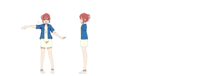 アニメ作成用の必要最低限の色・設定ラフすっごい雑いけど誰かの参考になれば1つ目 