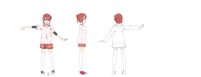 アニメ作成用の必要最低限の色・設定ラフすっごい雑いけど誰かの参考になれば1つ目 