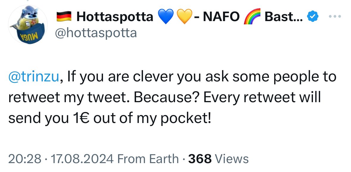 trinzu's tweet photo. 🔥 EVERY RT TO  @hottaspotta  ORIGINAL TWEET MEANS DONATION TO MY FUNDRAISING!🔥👇🏻 
So just RT and.. donate with that 1 euro ;) 👇🏻 https://t.co/0gsIY6DilN