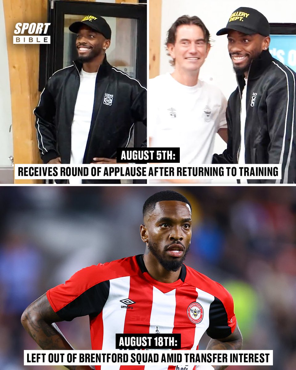 sportbible's tweet photo. Despite receiving a hero’s welcome back to Brentford after Euro 2024, Ivan Toney could be set to leave the club 👀😬 https://t.co/unNVCF8ETq